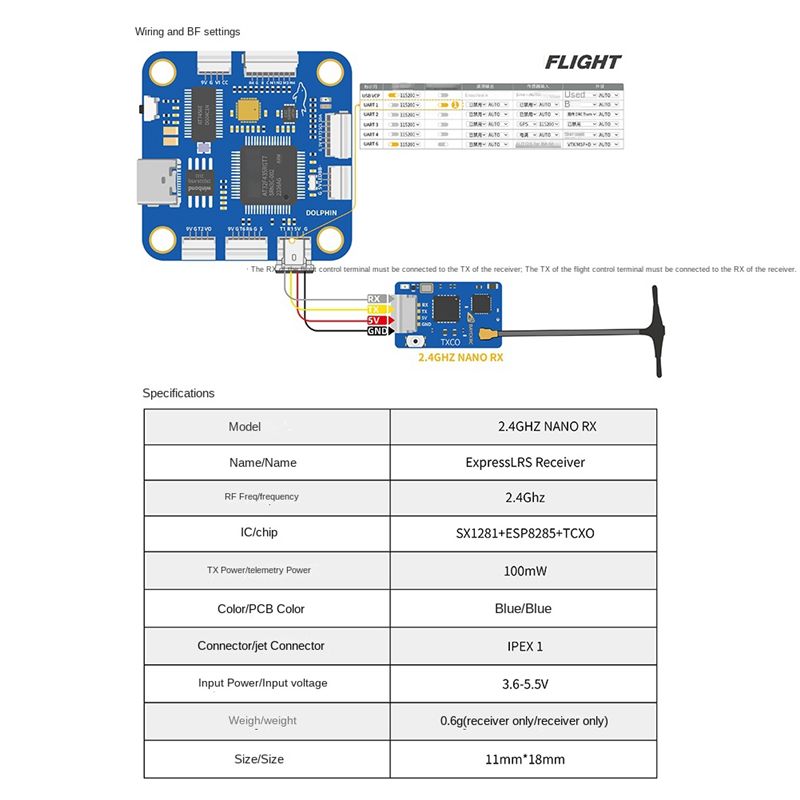 A63T-ELRS RX NANO Expresslrs R - đánh giá và giá Drone Racing Receiver