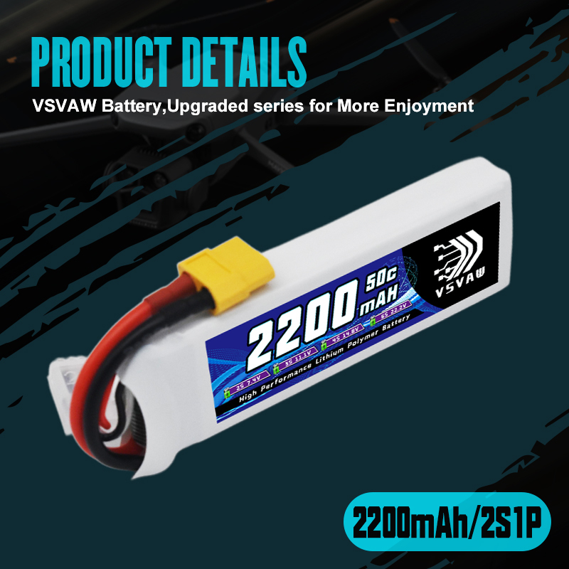 VSVAW 7.4V 2200mah 2S Drone Li - đánh giá và giá Drone Racing Battery
