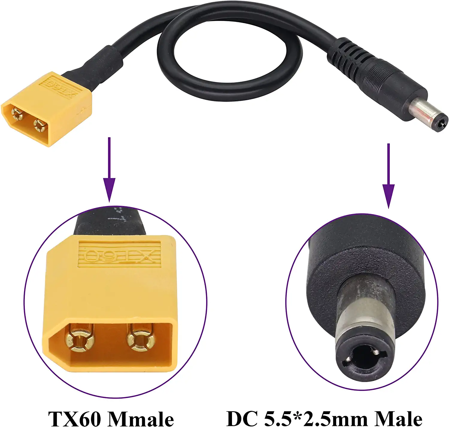 XT60 Adapter Cable XT60 Male t - đánh giá và giá Drone Racing Gate