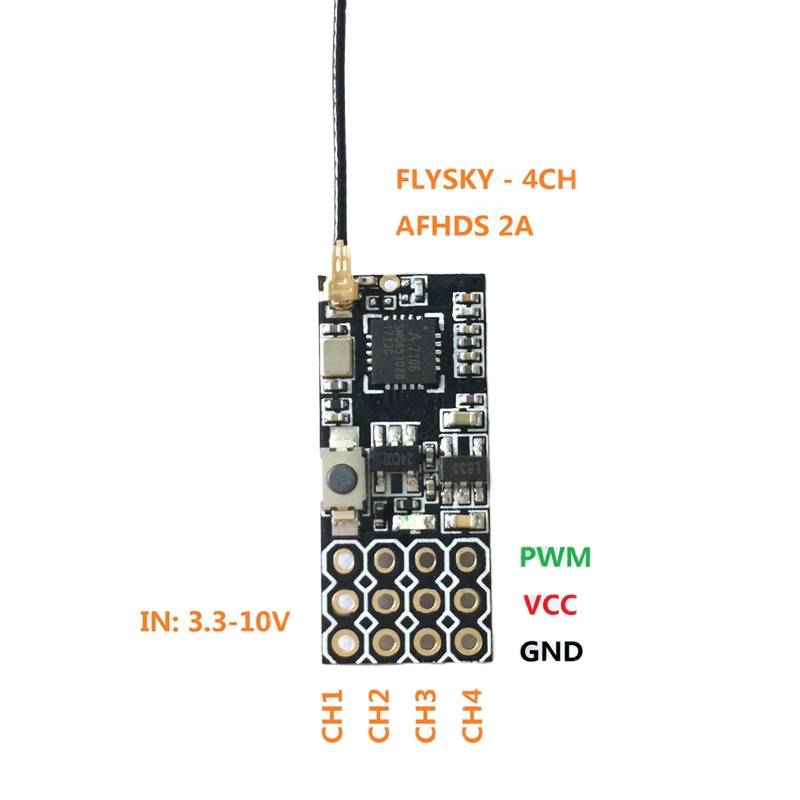 Flysky FS2A Mini Receiver 4CH  - đánh giá và giá Drone Racing Receiver