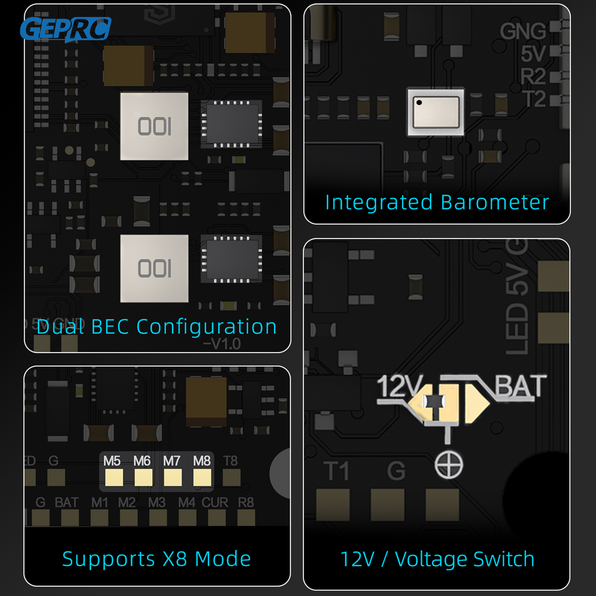 GEPRC TAKER H743 BT 32Bit 65A  - đánh giá và giá Drone Racing Flight Controller