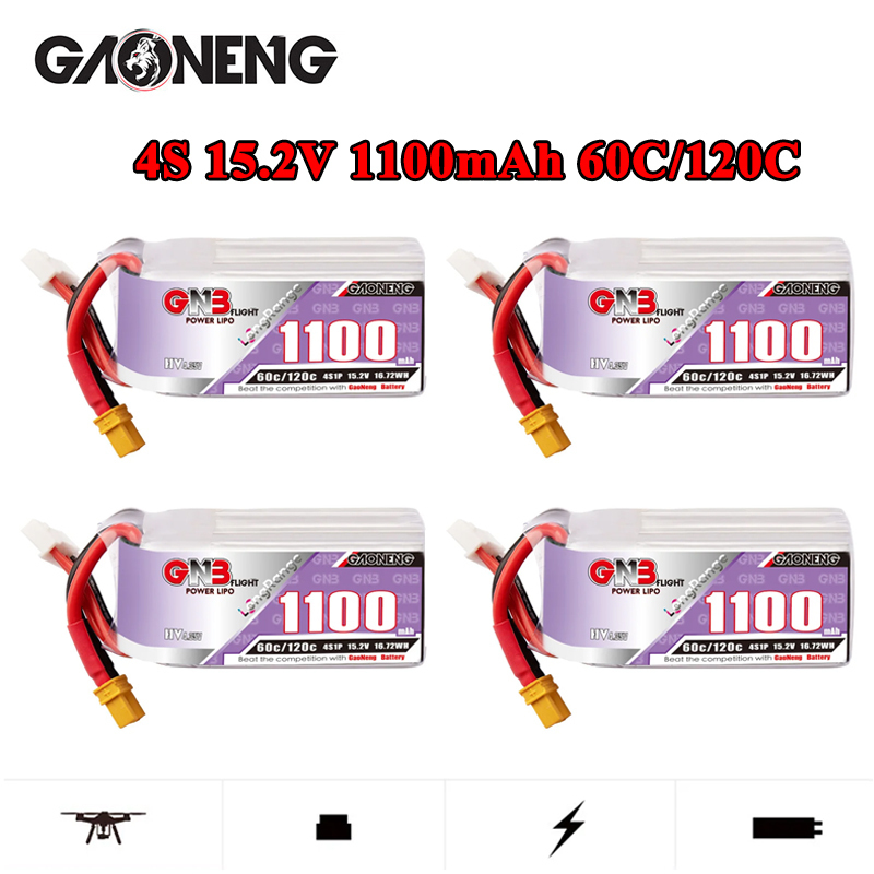 GNB 4S 1100mAh 60C/120C HV Lip - đánh giá và giá Drone Racing Battery