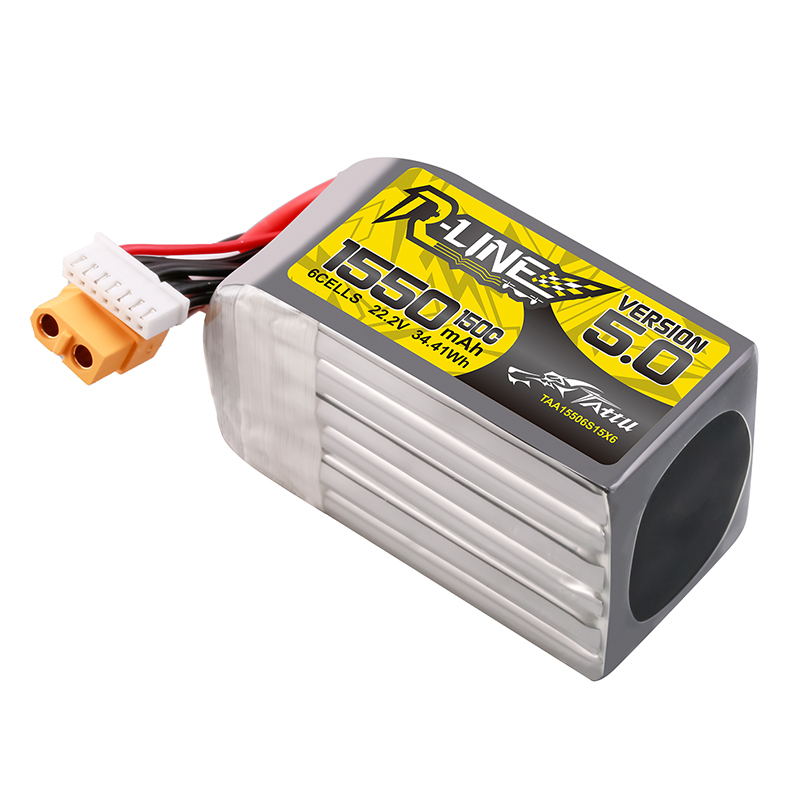 TATTU-R-LINE 5.0 22.2V 1550mAh - đánh giá và giá Drone Racing Battery