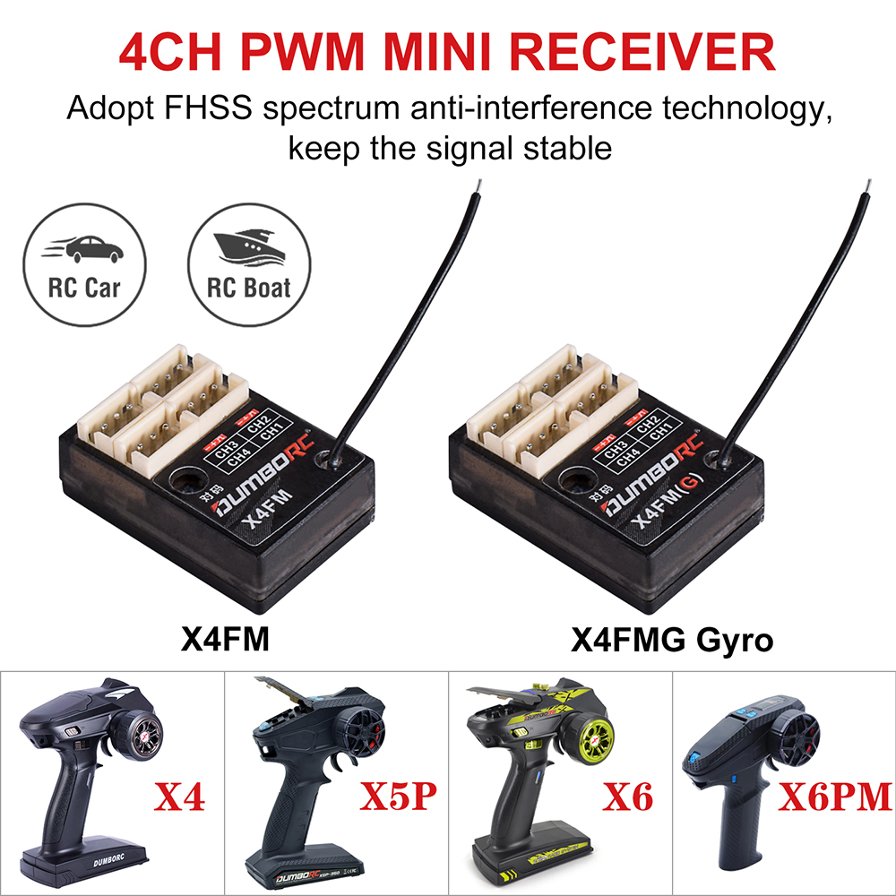 DumboRC Receiver X4FM/X4FMG Gy - đánh giá và giá Drone Racing Receiver