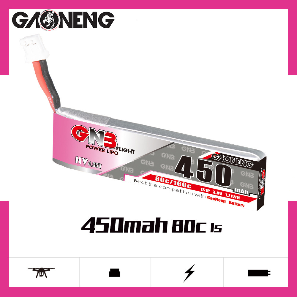 GNB HV 1S 3.8V 450mAh 80C/160C - đánh giá và giá Drone Racing Battery
