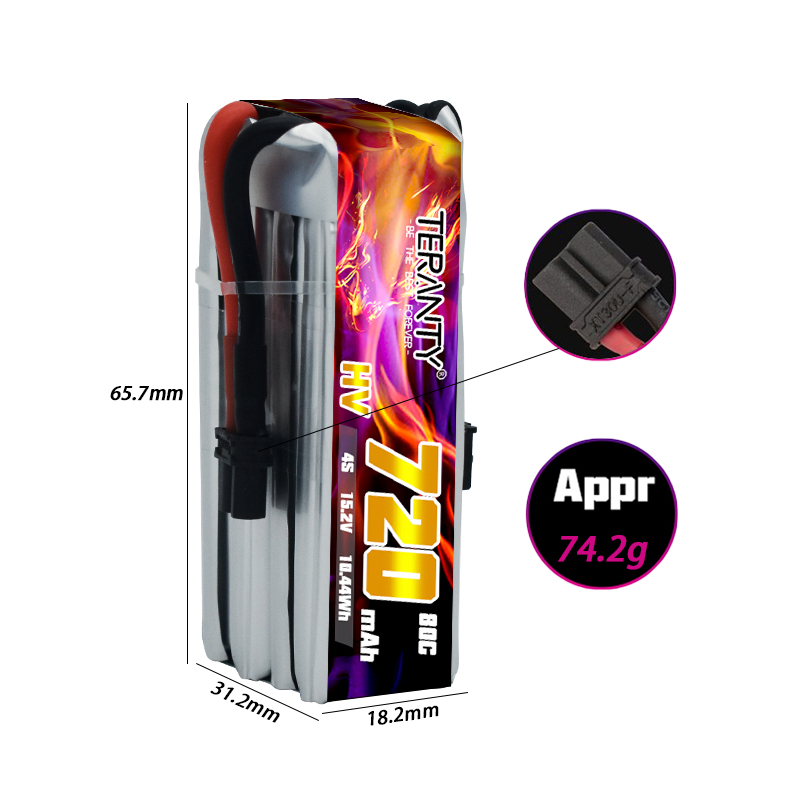 TERANTY 720mAh 4S 15.2V HV Lip - đánh giá và giá Drone Racing Frame