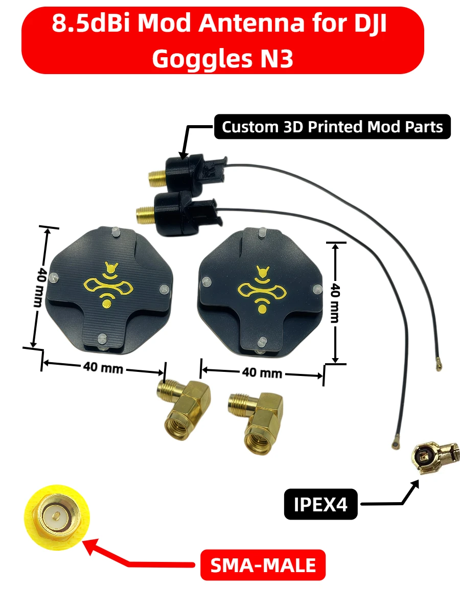 8.5dBi LHCP FPV Patch Antenna  - đánh giá và giá Drone Racing Goggles