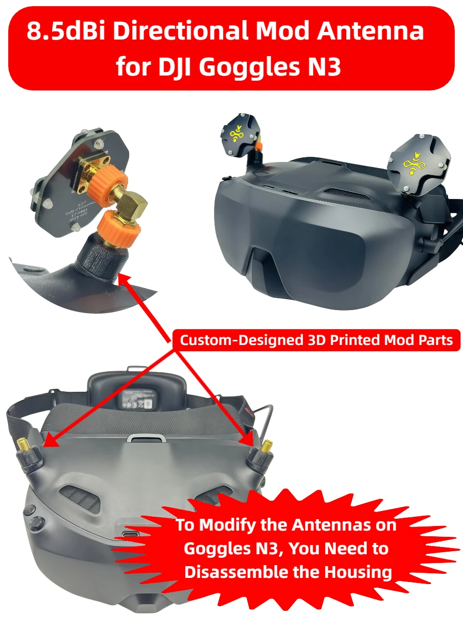 8.5dBi LHCP FPV Patch Antenna  - đánh giá và giá Drone Racing Goggles