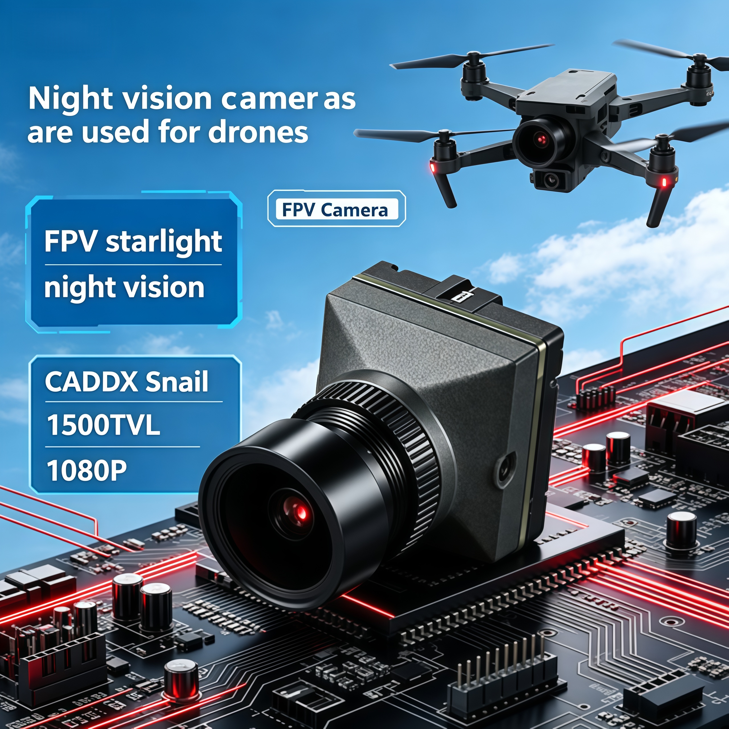1500TVL HD CADDX Snail FPV Cam - đánh giá và giá Drone Racing Camera